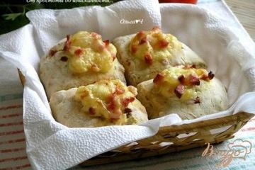 фото рецепта Содовый хлеб с колбасой и сыром