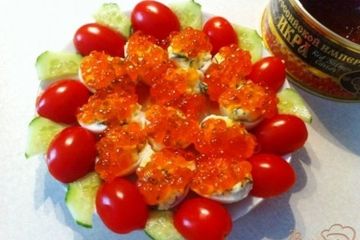 фото рецепта Закуска из перепелиных яиц и икры
