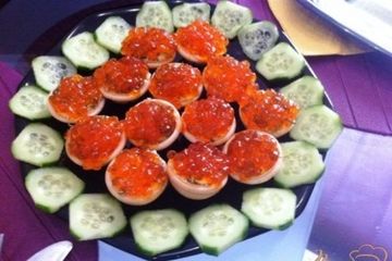фото рецепта Закусочные орешки с икрой и рикоттой