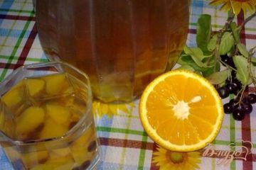 фото рецепта Компот из рябины и апельсина