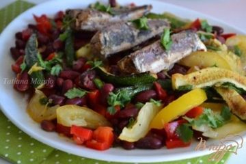 фото рецепта Овощная закуска-салат с сардинами