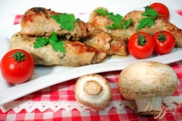 фото рецепта Куриные голени фаршированные фаршем и грибами