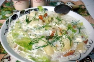 фото рецепта Суп с лисичками и цветной капустой