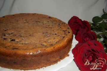 фото рецепта Кукурузный пирог с творогом и черникой