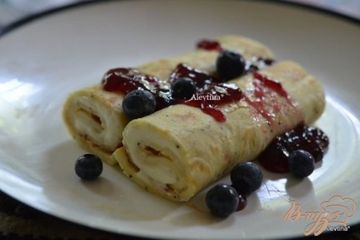 фото рецепта Блинчики со сливочным сыром