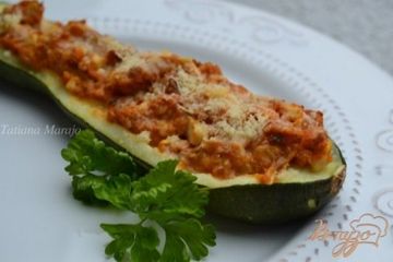 фото рецепта Лодочки из цукини с начинкой