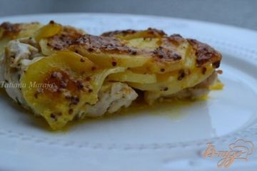 фото рецепта Мясо куриных грудок с картофелем