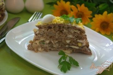 фото рецепта Печеночный тортик с ореховым вкусом