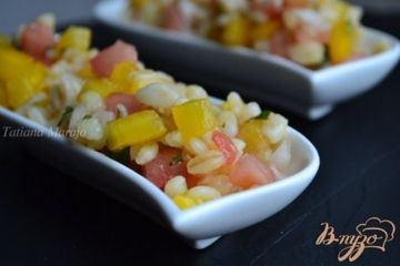 фото рецепта Салат с перловой крупой и мятой