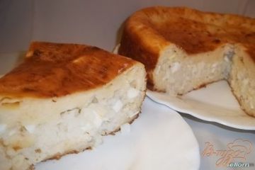 фото рецепта Пирог наливной с рисом и яйцом