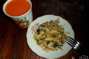 фото рецепта Жаренный картофель с луком и укропом