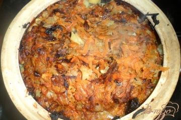 фото рецепта Тушенный картофель в горшочке с свиными ребрами