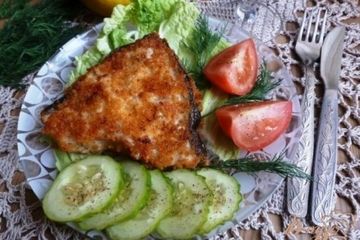 фото рецепта Жаренная зубатка,маринованная с водкой и лаймом