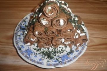 фото рецепта Печеночные рулетики с начинкой
