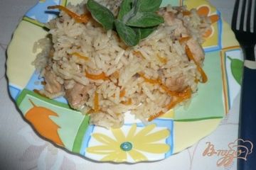 фото рецепта Рисовая каша с курицей и черносливом