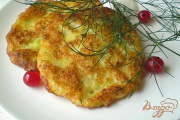 фото рецепта Деруны кабачковые с чесноком и укропом