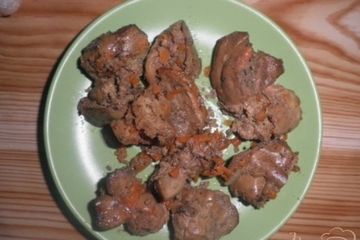 фото рецепта Жареная куриная печенка с луком