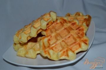 фото рецепта Вафли сметанные с сыром