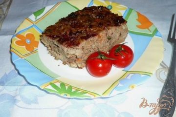 фото рецепта Запеканка из печени с рисом