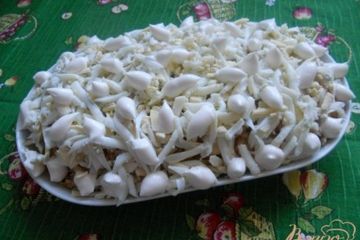 фото рецепта Салат с копченой горбушей слоеный