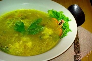 фото рецепта Куриный суп с яйцом