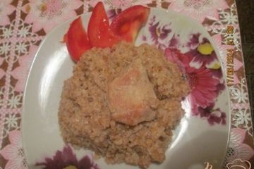 фото рецепта Пшеничная каша с мясом