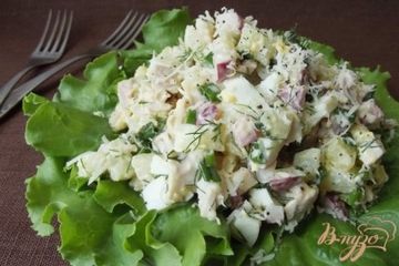 фото рецепта Салат с копченой курочкой