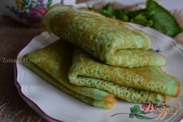 фото рецепта Мятные блинчики