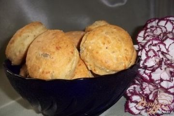 фото рецепта Кукурузно-пшеничное печенье с сыром и семечками