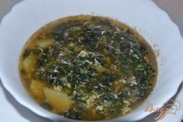 фото рецепта Крапивный суп с яйцом