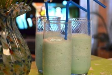 фото рецепта Смузи с бананом и ягодным желатином