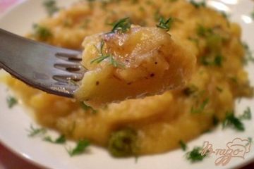 фото рецепта Гороховое пюре с луком и укропом