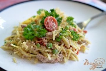 фото рецепта Обед с пастой и тунцом