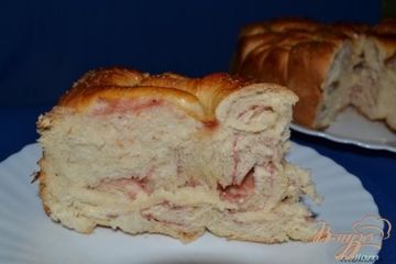 фото рецепта Йогуртовая булка с джемом