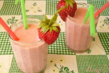 фото рецепта Клубничный коктейль со сливками