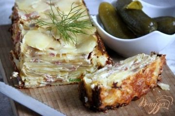 фото рецепта Картофельный слоёный кекс-запеканка