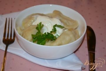 фото рецепта Вареники с мясом курицы