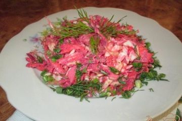 фото рецепта Салат из мяса и белокочанной капусты