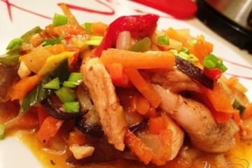 фото рецепта Куриное филе в кисло-сладком соусе с овощами