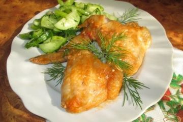 фото рецепта Куриные крылышки запеченные в соусе