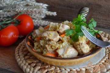 фото рецепта Плов из куриного мяса с тремя видами круп