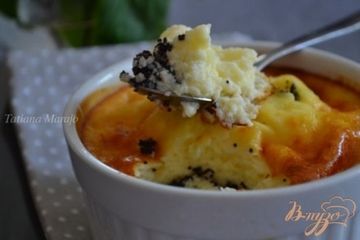 фото рецепта Творожная запеканочка с изюмом и маком