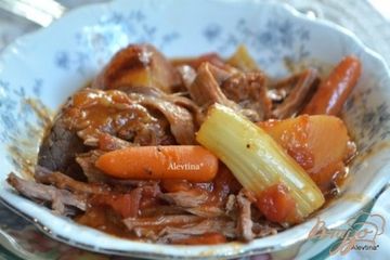 фото рецепта Тушеное мясо с овощами