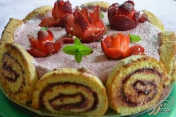 фото рецепта Торт праздничный с ягодным вкусом