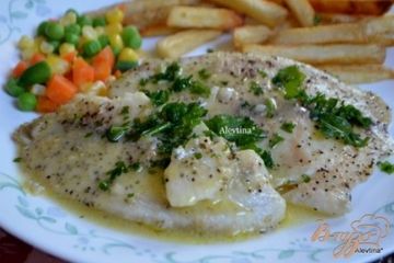 фото рецепта Тилапия с лимонно-чесночным соусом