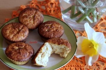 фото рецепта Кексики с овсянкой, творогом и абрикосовым джемом