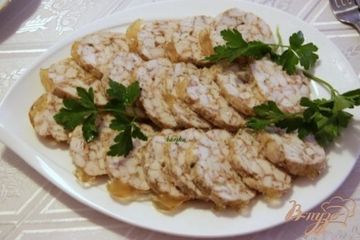 фото рецепта Куриный галатин Мраморный