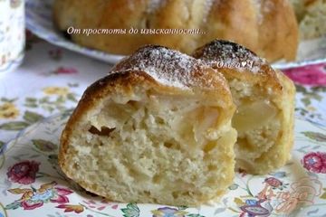 фото рецепта Постный кекс с яблоками