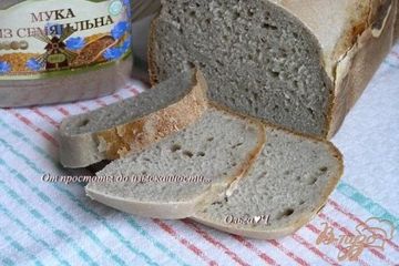 фото рецепта Постный хлеб с мукой из семян льна