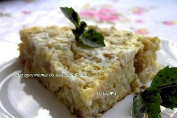 фото рецепта Фриттата с курицей, рисом и капустой (в мультиварке)